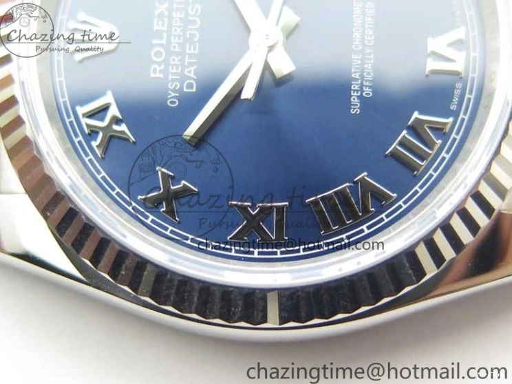 MiroTime 0801 DateJust 36 SS 116234 ARF 1:1 Best Edition 904L Steel Blue Dial Roman Markers on Jubilee Bracelet SH3135 V WellDesigned 3199